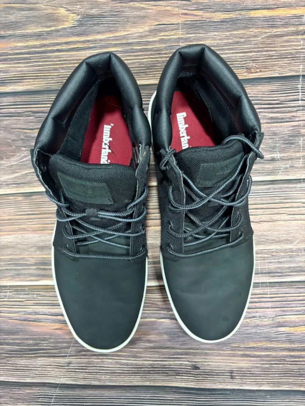 Timberland Davis Square Chukka Shoes Men's Black Leather Size 9